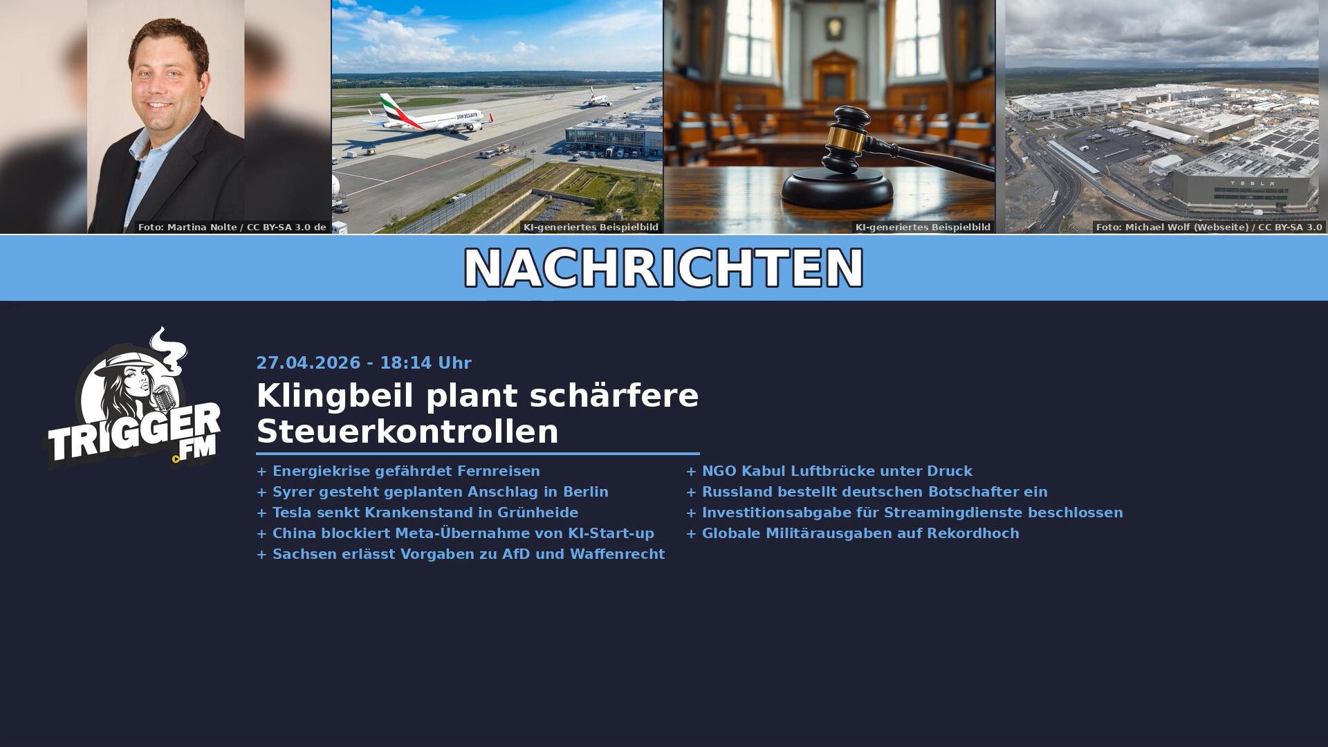 TriggerFM: Nachrichten der Freien Medien vom 27.04.2026
