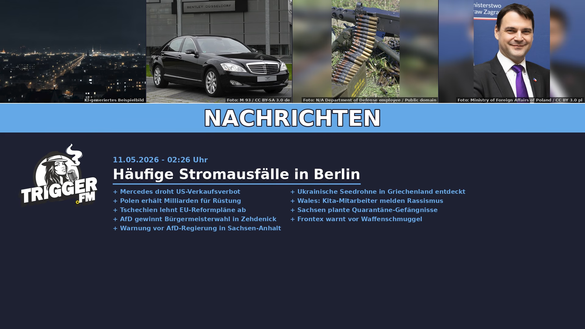 TriggerFM: Nachrichten der Freien Medien vom 11.05.2026