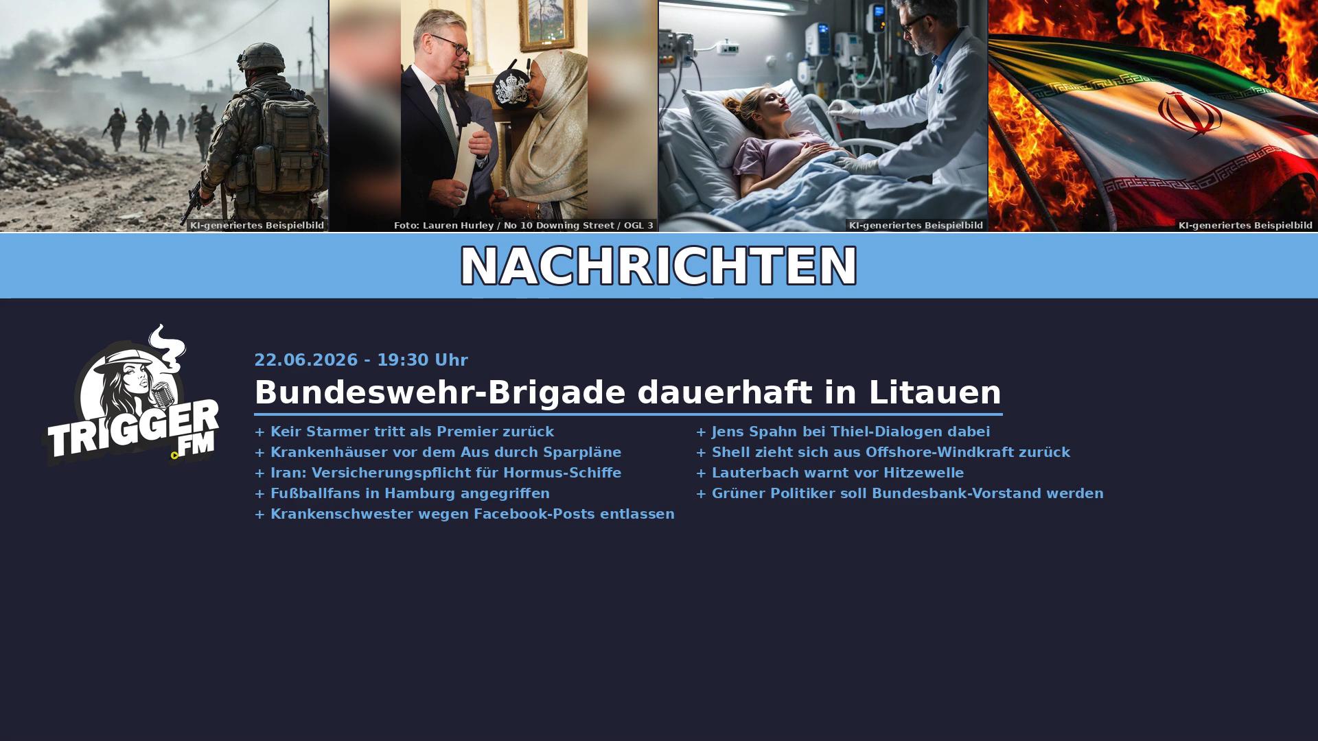 TriggerFM: Nachrichten der Freien Medien vom 22.06.2026