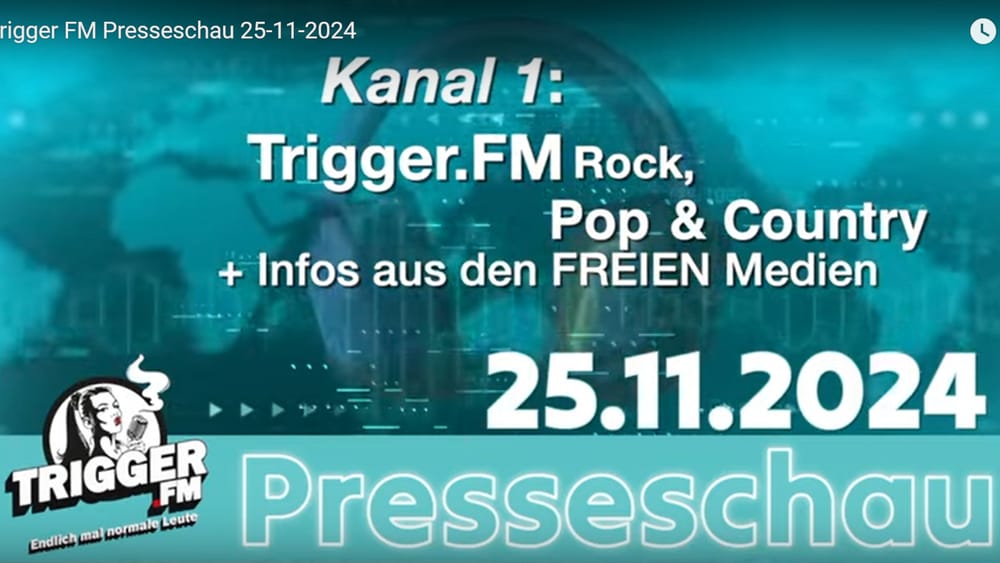 Trigger.FM: Presseschau der freien Medien vom 25-11-2024 Beitragsbild