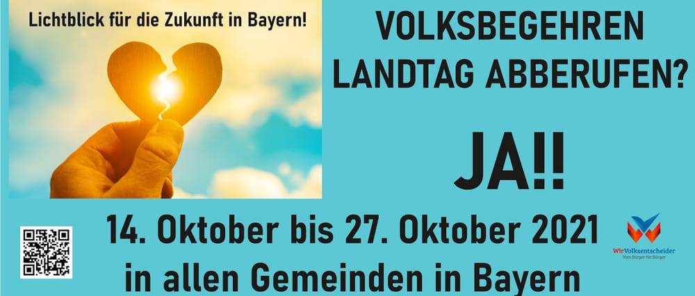 PRESSEMITTEILUNG: Volksbegehren Landtag abberufen (Bayern) Beitragsbild