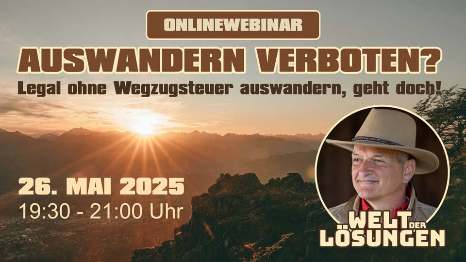 Erich Hambach Seminar: AUSWANDERN VERBOTEN? Legal ohne Wegzugsteuer auswandern, geht doch! Beitragsbild