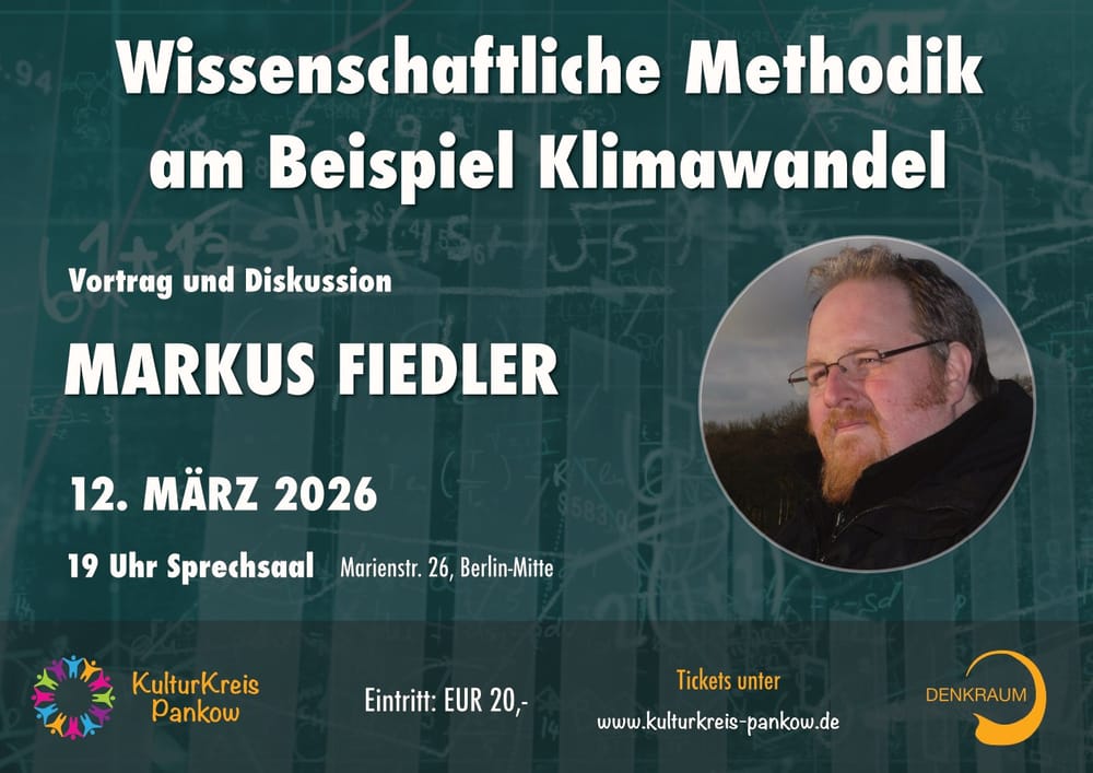 Vortrag  von Markus Fiedler in Berlin zum Thema naturwissenschaftliches Arbeiten am Beispiel Klimawandel Beitragsbild