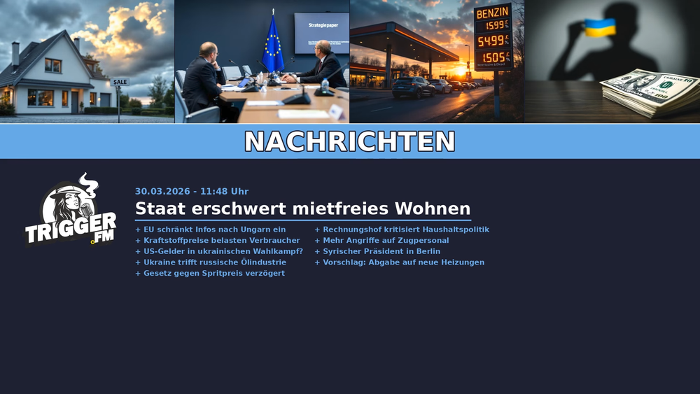 TriggerFM: Nachrichten der Freien Medien vom 30.03.2026 Beitragsbild