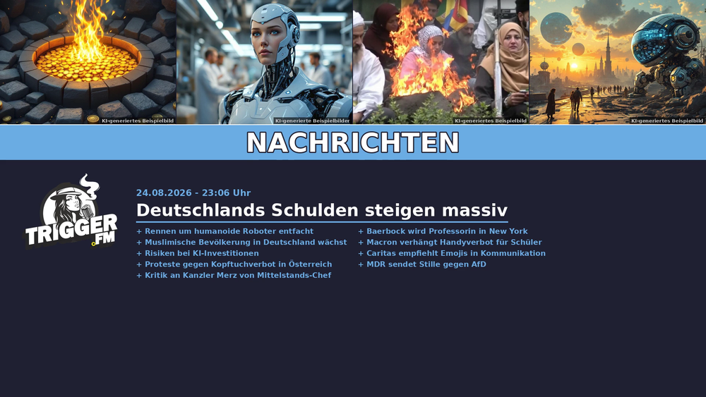 TriggerFM: Nachrichten der Freien Medien vom 24.08.2026 Beitragsbild
