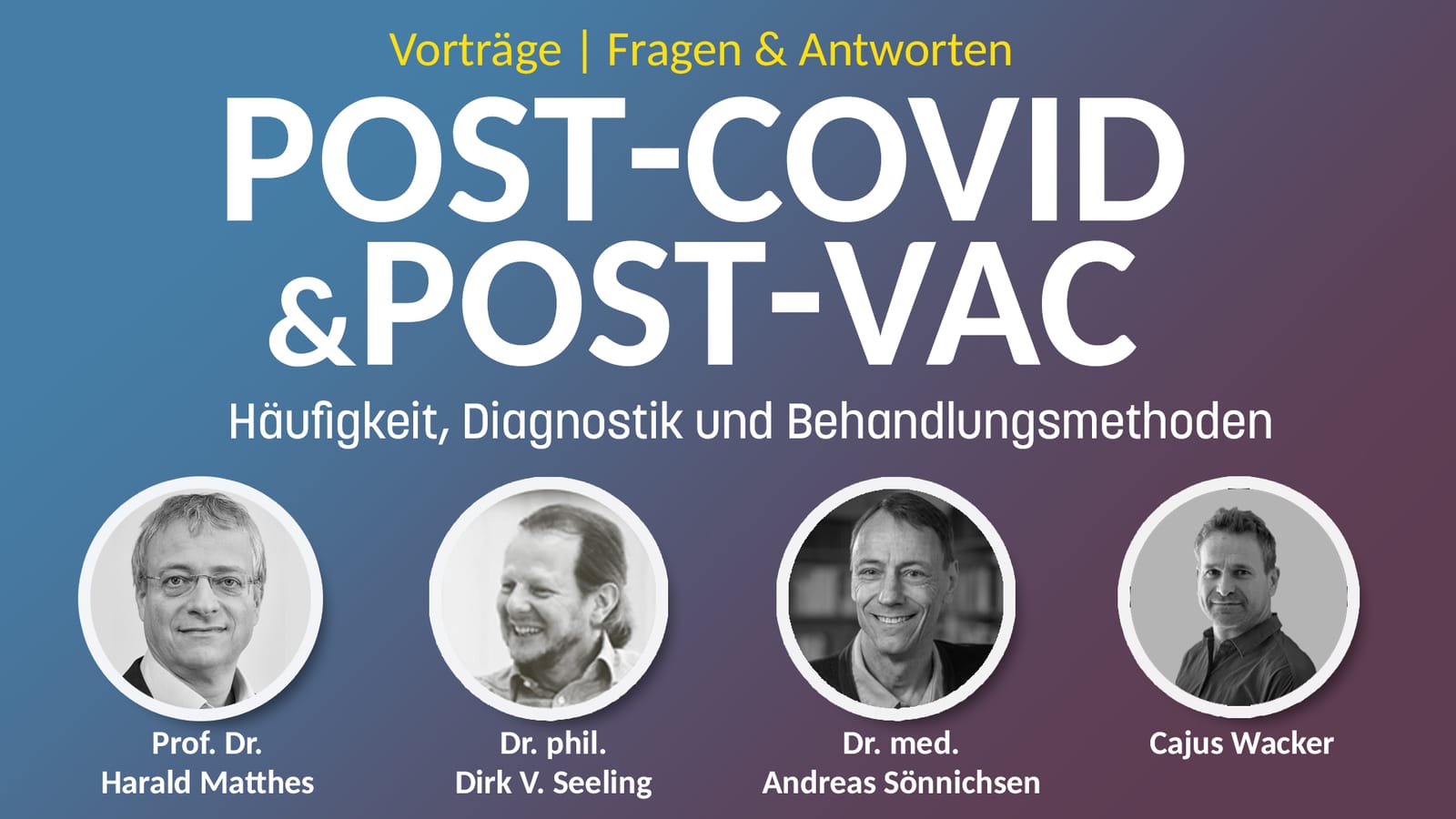 Veranstaltungshinweis: Post-COVID und Post-VAC – Häufigkeit, Diagnostik und Behandlungsmethoden