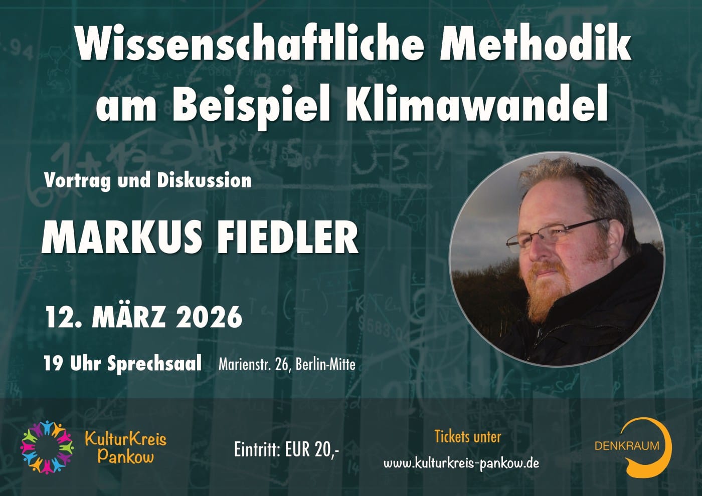 Vortrag von Markus Fiedler in Berlin zum Thema naturwissenschaftliches Arbeiten am Beispiel Klimawandel