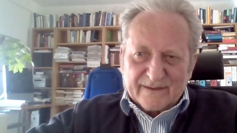 Im Gespräch: Werner Rügemer (Friedrich Merz und BlackRock) Beitragsbild