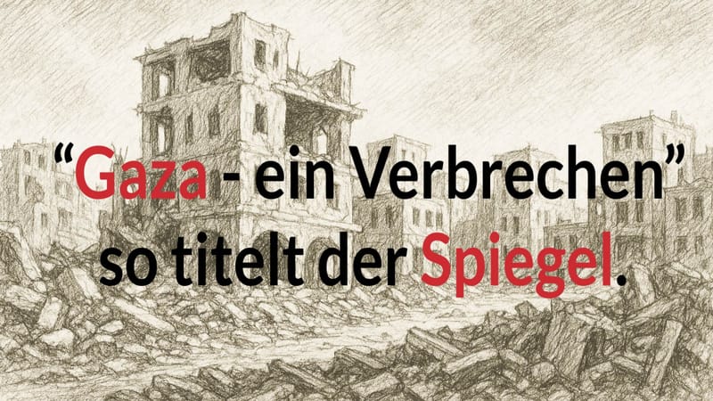 apolut fragt. KI antwortet: Gaza – ein Verbrechen. So titelt der SPIEGEL. Beitragsbild