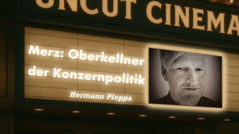 Uncut #74: Heute mit Hermann Ploppa | Merz: Oberkellner der Konzernpolitik Beitragsbild